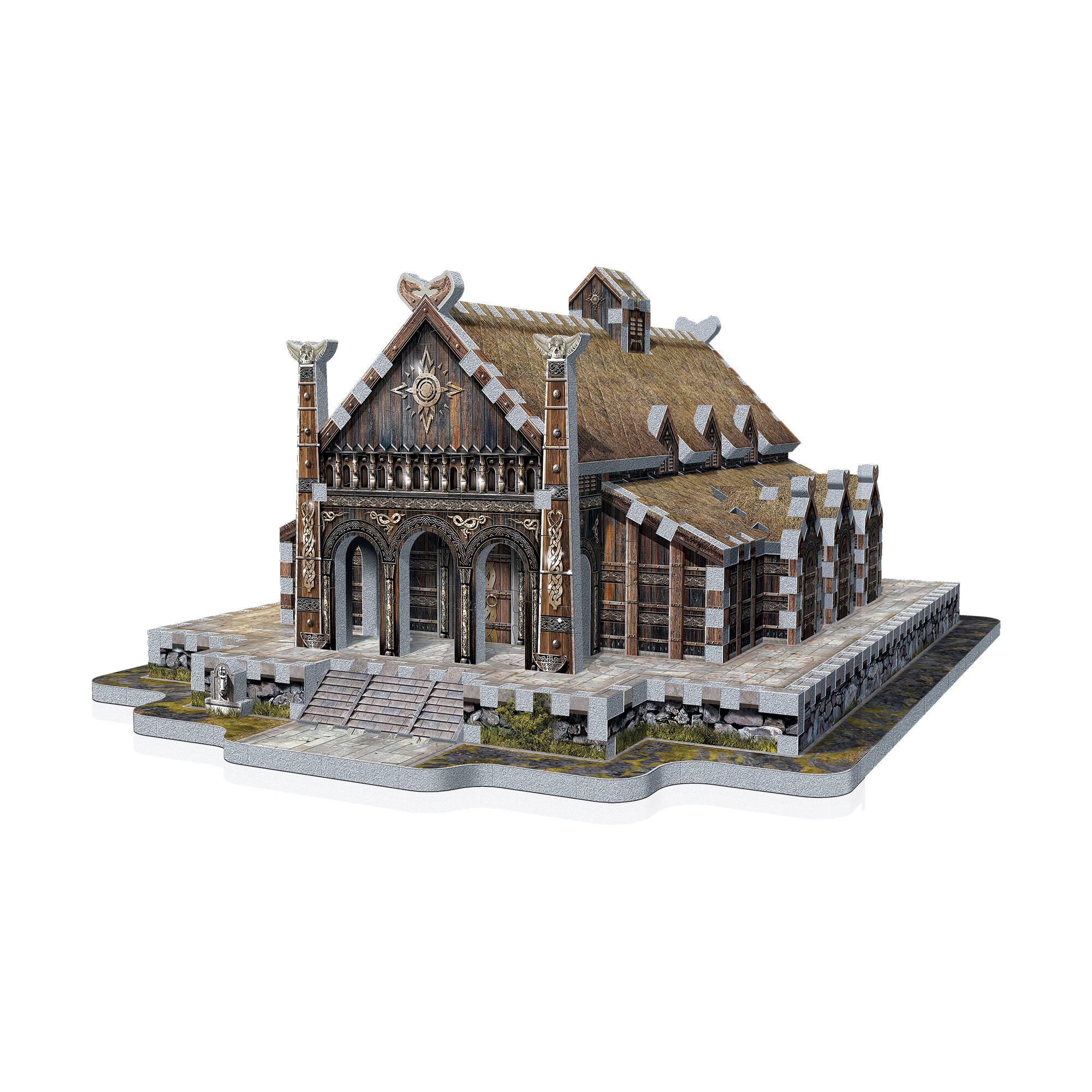 The Lord of the Rings - Golden Hall - Edoras 3D Puzzle: 445 Pcs